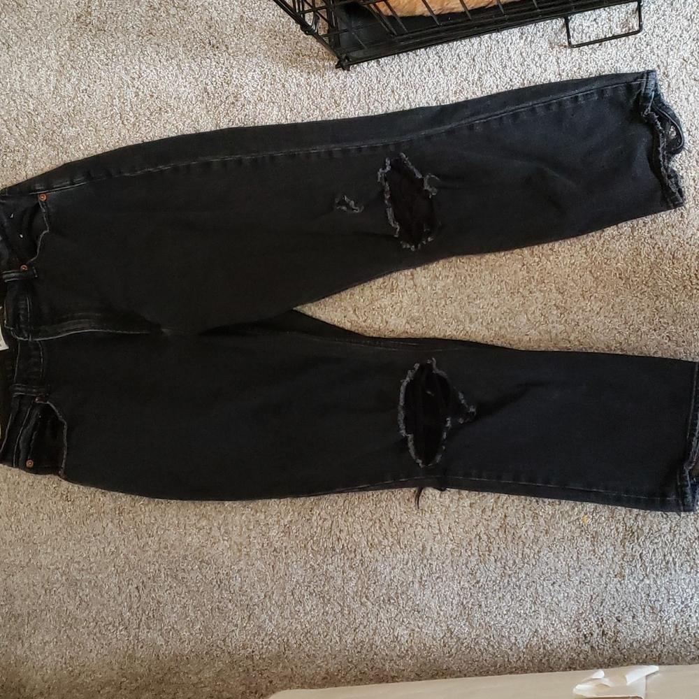 Abercrombie curve love ankle straight high rise jean